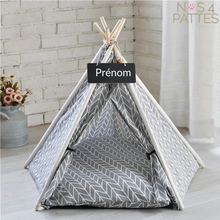 Charger l'image dans la galerie, tente chat chien en coton avec tableau prénom personnalisé