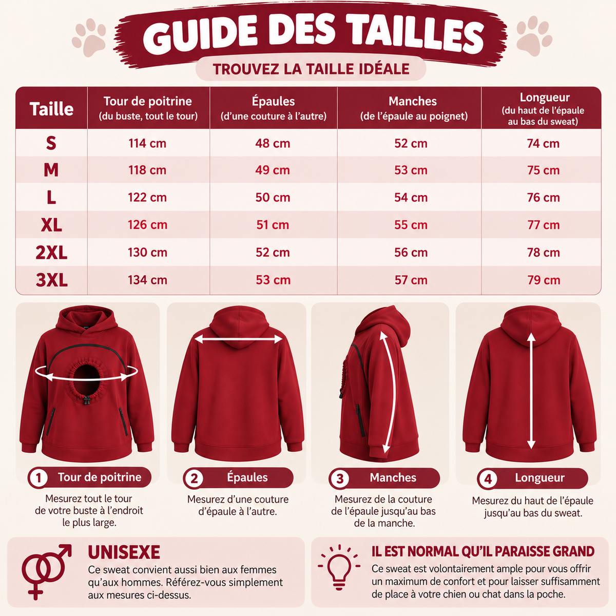 guide des tailles