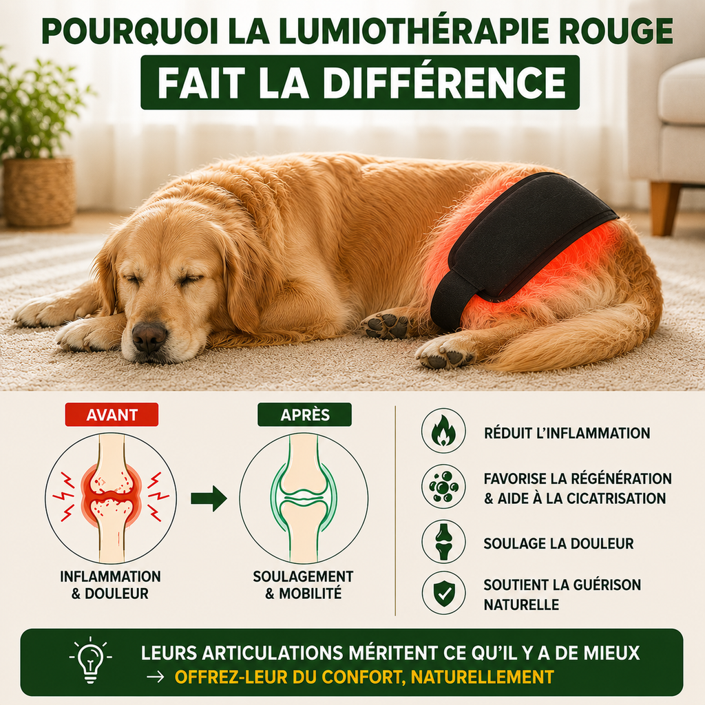 luminotherapie chien nos 4 pattes