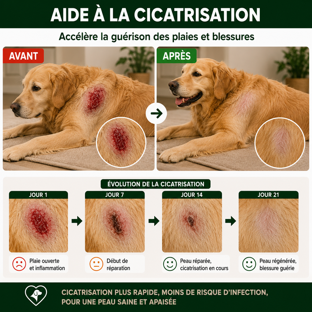 luminotherapie chien nos 4 pattes blessure