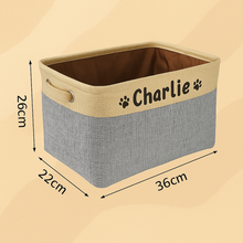Charger l&#39;image dans la galerie, Panier de rangement à jouets personnalisé avec le nom
