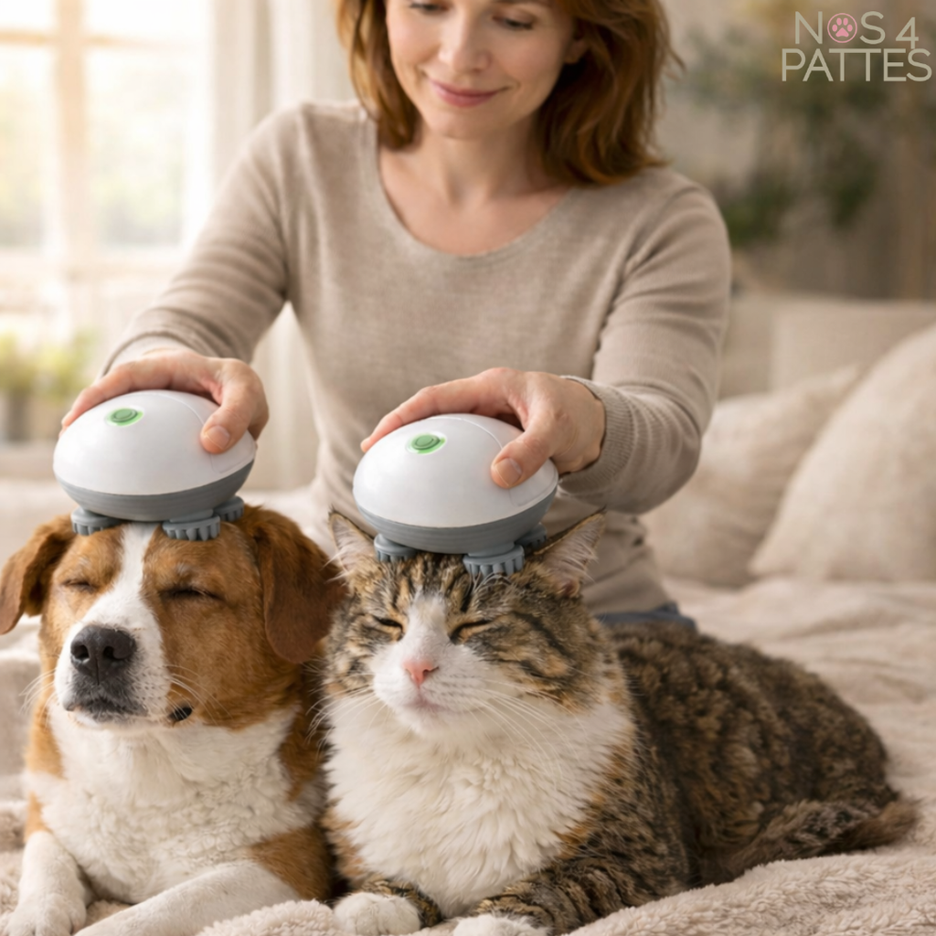 chat chien brosse