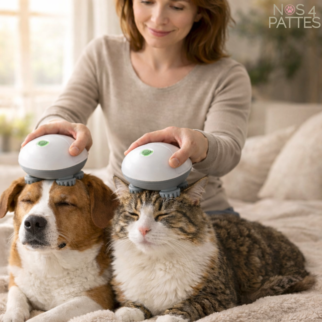 chat chien brosse