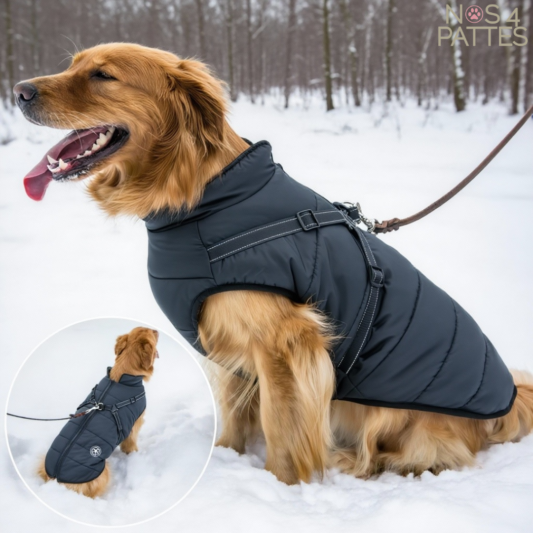 manteau chien noir