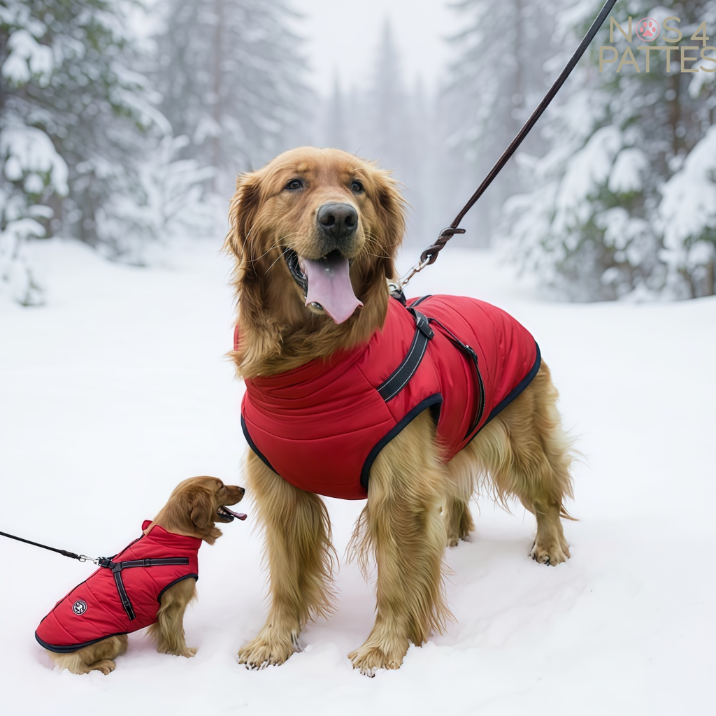 manteau chien rouge