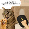 Gant Brosse Double Face Pour Poils D'animaux - 20x15 Cm, Réutilisable - Pour Chat/chien, Meubles, Tapis, Siège Auto - 9