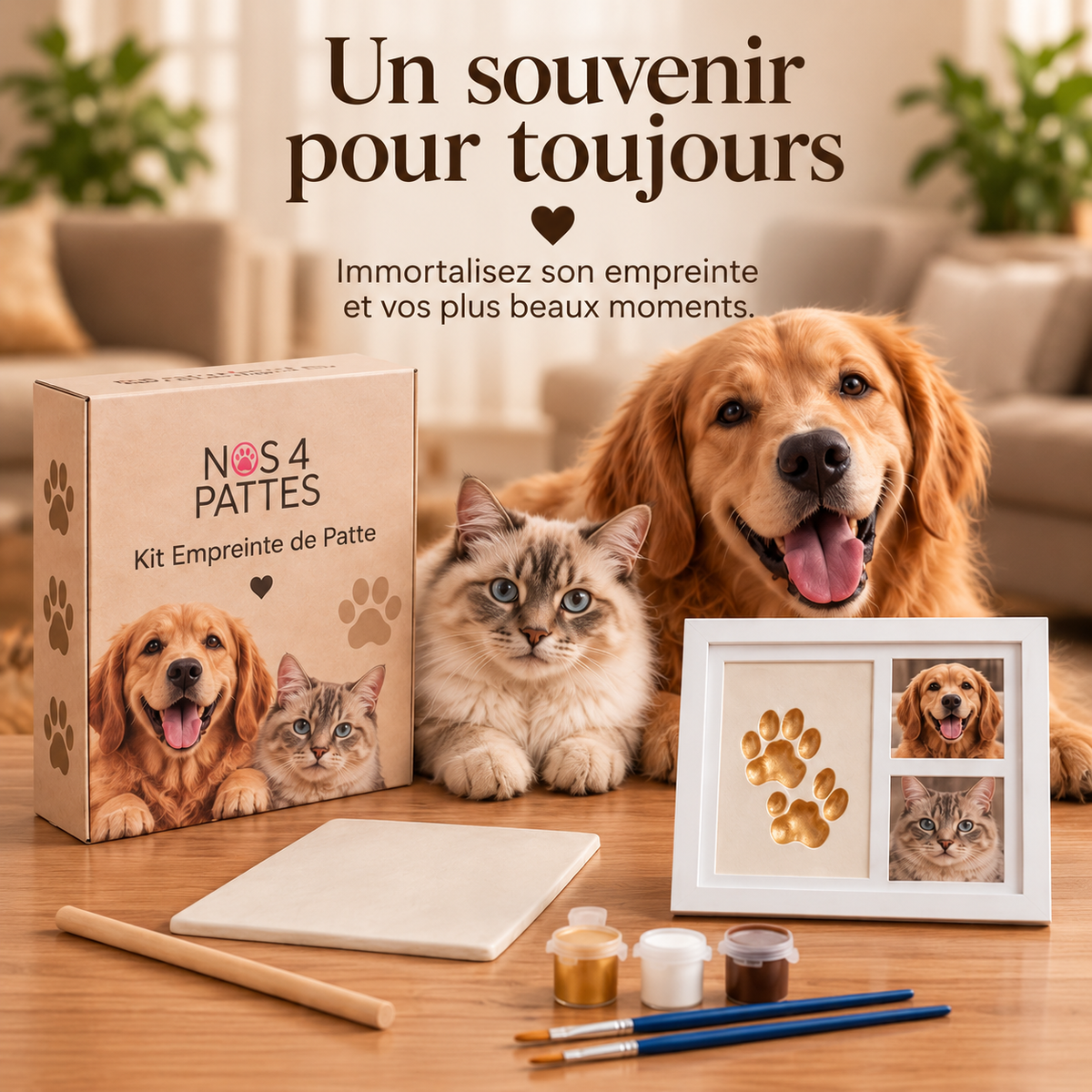 cadre photo avec argile