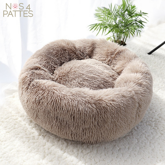 coussin calmant anti stress chat chien couleur taupe nos 4 pattes