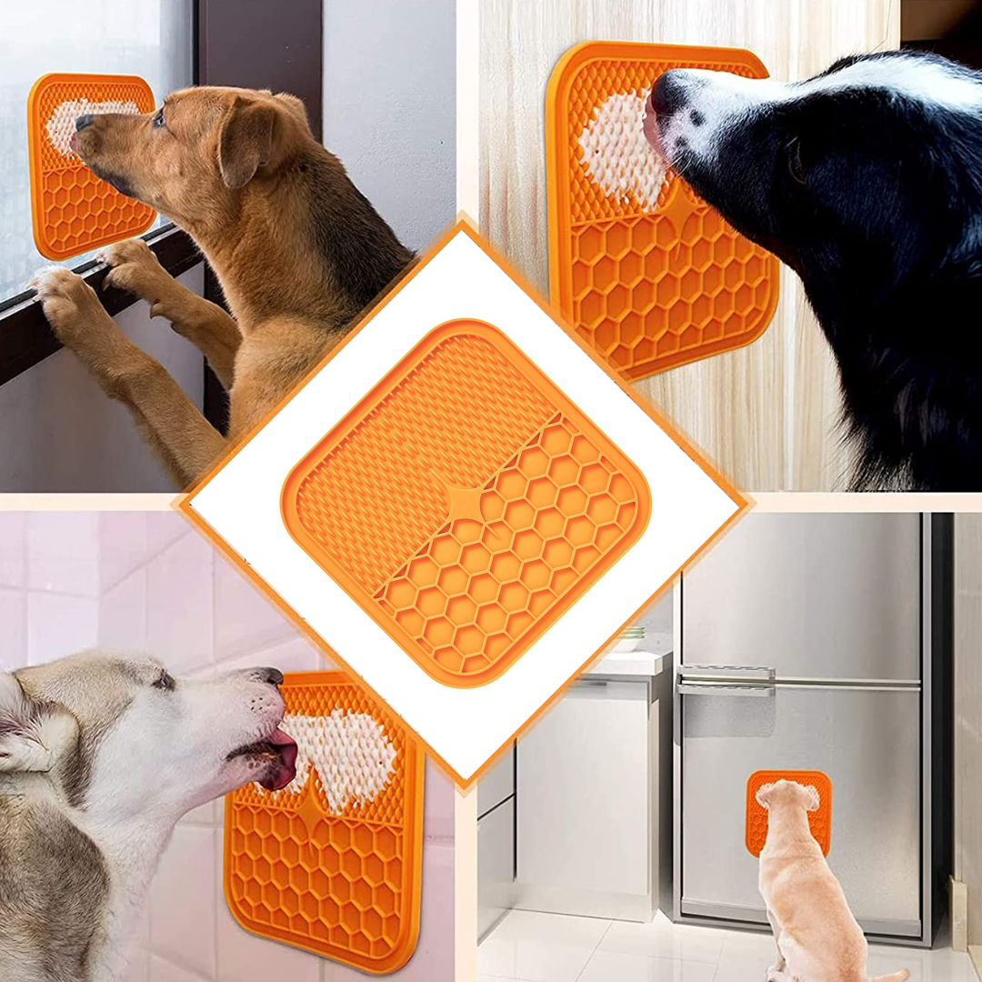 Tapis de léchage pour chien & chat à ventouses