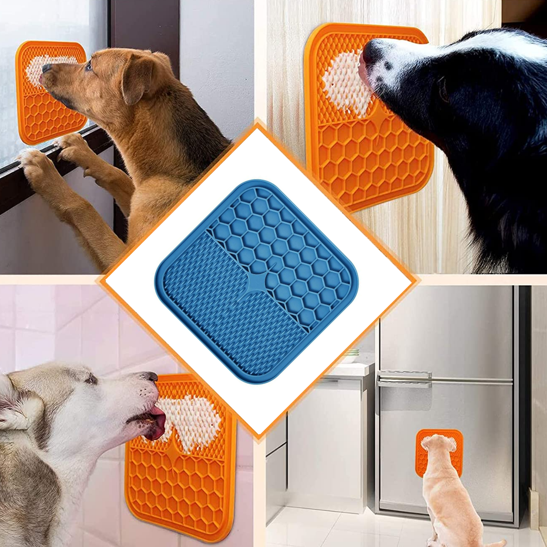 Tapis de léchage pour chien & chat à ventouses