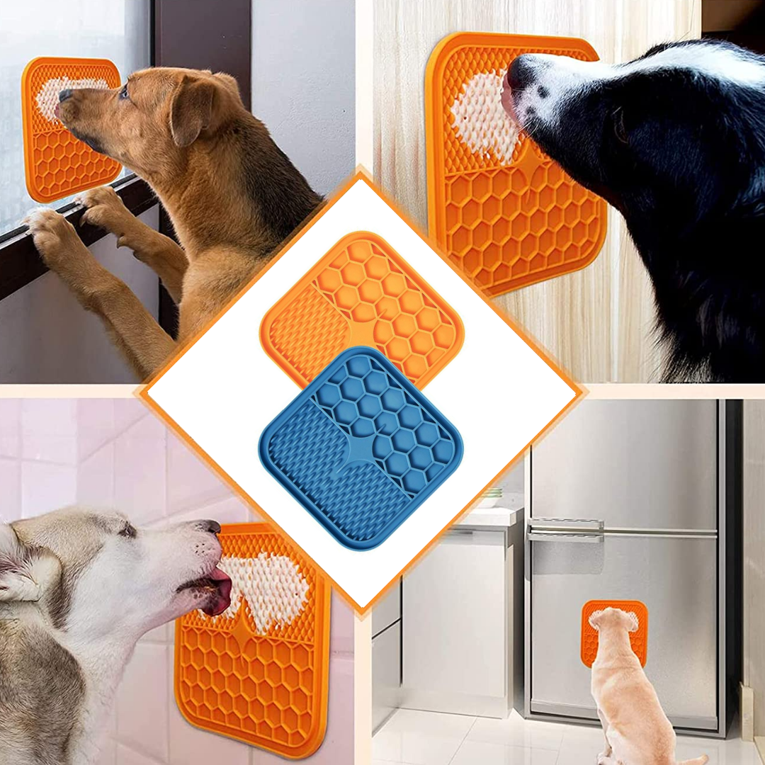 Tapis de léchage pour chien & chat à ventouses