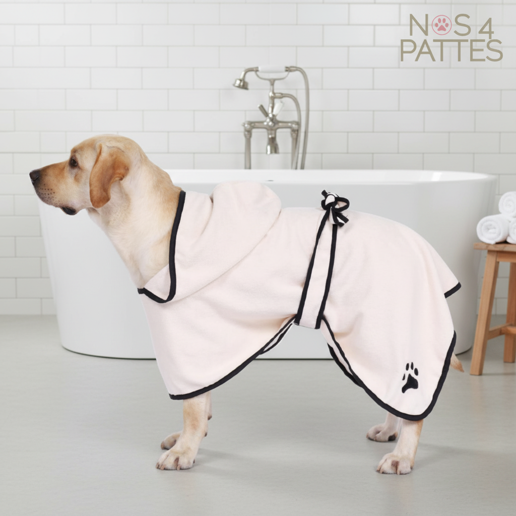 peignoir chien nos 4 pattes