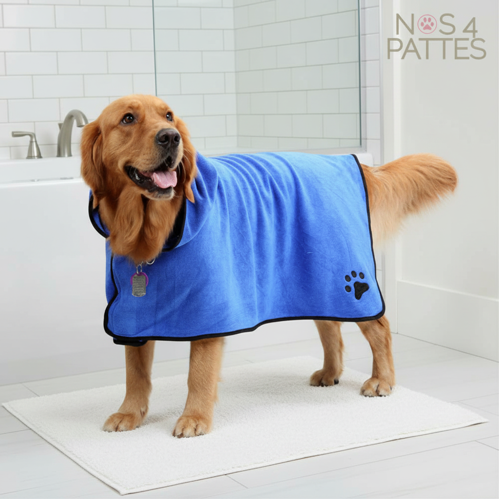 peignoir chien nos 4 pattes