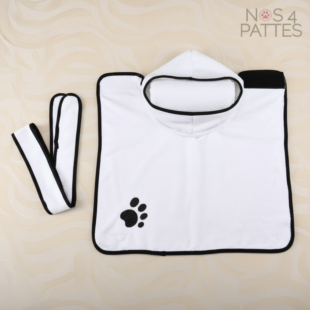 peignoir chien nos 4 pattes